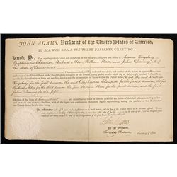 John Adams Appoints Commissioners For the First Slave Census