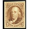 Image 1 : 1847 (1875 Reproduction), 5c red brown. VF