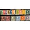 Image 1 : 1913-15, 1c-50c Washington-Franklins complete. OW FVF