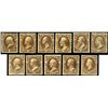 Image 1 : Treasury Dept., 1873, 1c-90c complete. F-VF