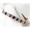 Sapphire, Diamond, 14K Yellow Gold Bracelet