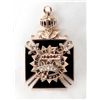 Image 1 : Diamond, Garnet, Onyx, 14K Yellow Gold Coat of Arms Pendant