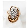 Image 1 : Lady's Diamond, 14K Yellow Gold Cluster Ring