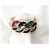 Image 1 : Lady's Emerald, Ruby, Sapphire, Diamond, 14K Yellow Gold Band Ring
