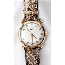 Gent's Vintage Gensler Lee 14K Yellow Gold, Diamond Wristwatch