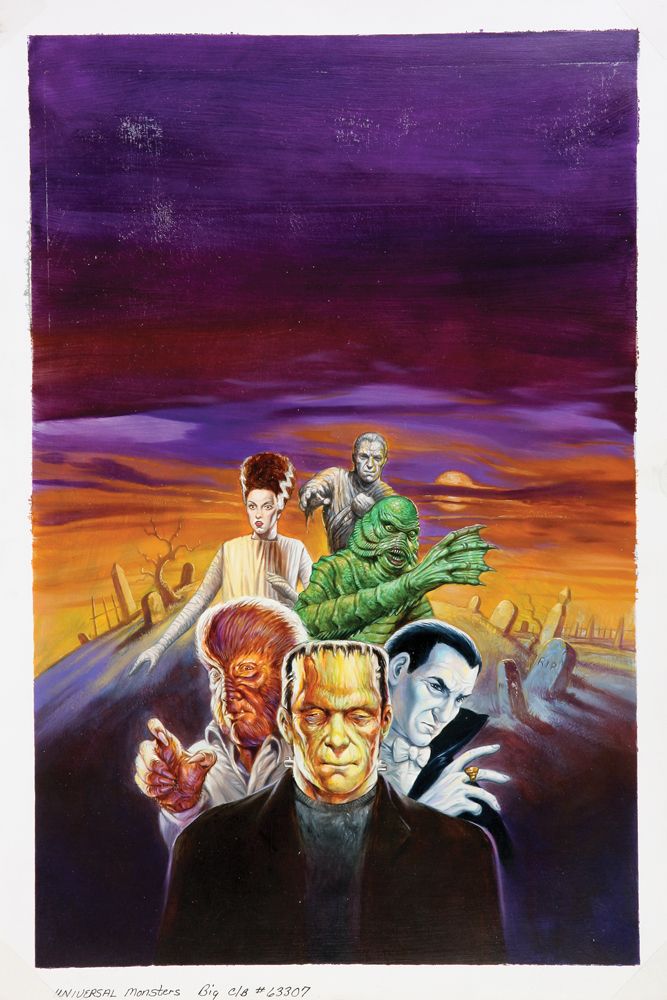 1991 Universal Monsters Big Coloring Book original artwork