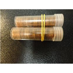 1981-D ROLLS OF LINCOLN CENTS B/U -LOT OF 2