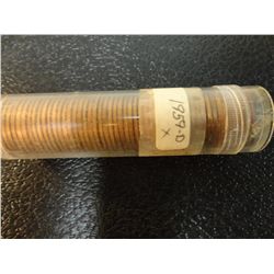 1959-D ROLL OF LINCOLN CENTS B/U