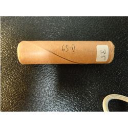 1963-D ROLL OF LINCOLN CENTS B/U