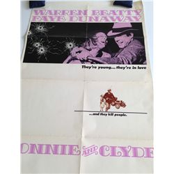 Bonny and Clyde Original 27x41 One Sheet Movie Poster