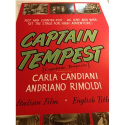 Captain Tempest Hand Painted John Lomasney movie Poster