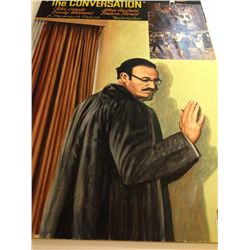 The Conversation Hand Painted John Lomasney Poster