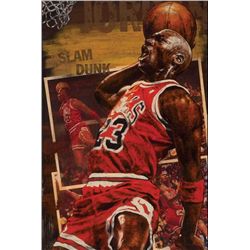 Double Signed Stephen Holland Michael Jordan Print