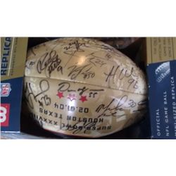 Mini Superbowl Football Signed by 21 Carolina Panthers