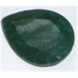 12.25 CARAT EMERALD PEAR CUT/FACETED & POLISHED GEMSTONE!! GEMSTONE CAME OUT OF SAFE BOX!!