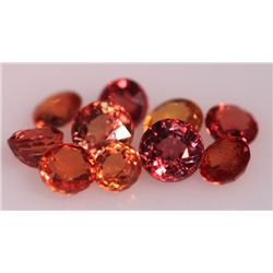 1.59 CTW ORANGE SAPPHIRE ROUND 4X4mm
