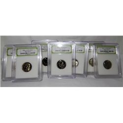 (7) Jefferson Gem Proof Nickels INB Graded