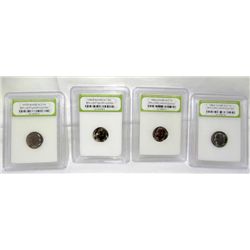 (9) 1960's, 70's, 80's Roosevelt Dimes INB BU