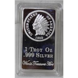 1 Troy oz .999 Silver/Clad Bar