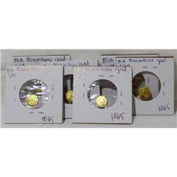 (6) 1865 Maximilliano Mini Coins