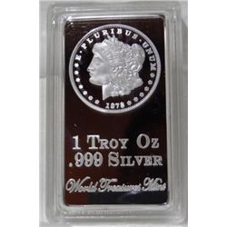 1 Troy oz .999 Silver/Clad Bar