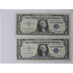 1957 & 1957 A Blue Silver Certificates