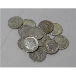 (13) Pre1964 Silver Roosevelt Dimes