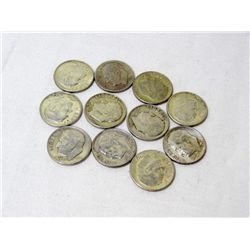 (11) Pre1964 Silver Roosevelt Dimes