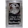 Image 1 : 1 Troy oz .999 Silver/Clad Bar