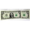 Image 1 : (2) 1995 $1 Federal Reserve "STAR" Notes