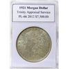 Image 1 : 1921 Morgan Silver Dollar PL-66 w/Appraisal