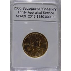 2000-P Sacagawea Cheerios Dollar MS-69 w/Appraisal