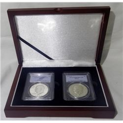 1971-S & 1972-S Silver "Ike" Dollars PCGS PR69DCAM