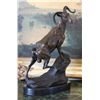 Image 2 : Regal Bronze Sculpture Ram on a Rock Edge