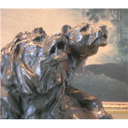 Magnificent Bronze Sculpture Lion & Lioness