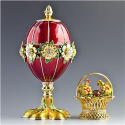 Flowers Basket Faberge Inspired Egg