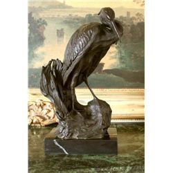 Beautiful Bronze Sculpture Heron