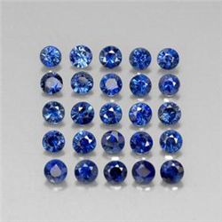 25 hand cut Deep Blue Sapphires