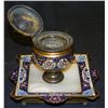 Image 2 : 1880s FRENCH CHAMPLEVE ENAMEL WITH ONYX IN