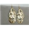 Image 1 : Foxy Zebra Pattern Dangle Gold Tone Earrings earr