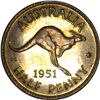 Image 1 : Australia 1951 PL Halfpenny - Heaton Mint - NGC 64 RB