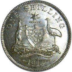 Australia 1914 Shilling - NGC MS63