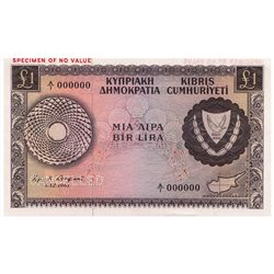Cyprus 1961 Pound - 'Specimen' - UNC