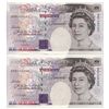 Image 1 : England 1992 20 Pound Pair - UNC (2)