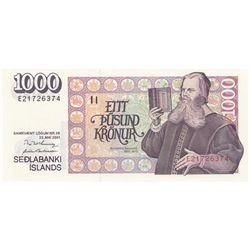 Iceland 2001 1000 Kronor - UNC