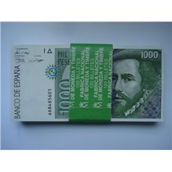 Spain 1992 1000 Pesetas Bundle - UNC