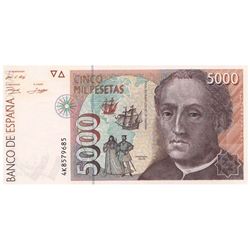Spain 1992 5000 Pesetas - UNC