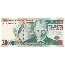 Turkey 2001 20000000 Lira - UNC