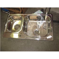 STAINLESS STEEL SINK - NEW - DOUBLE