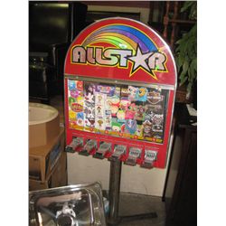 ALL STAR STICKER VENDING MACHINE AND PARTS